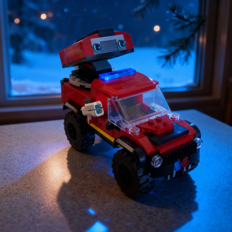 Fire Extinguisher Small - 168pcs MOC City Fire Modified Truck