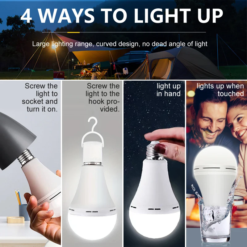 1/3 Pcs Rechargeable Bulb LED  - огляд і ціна Power Outage Light