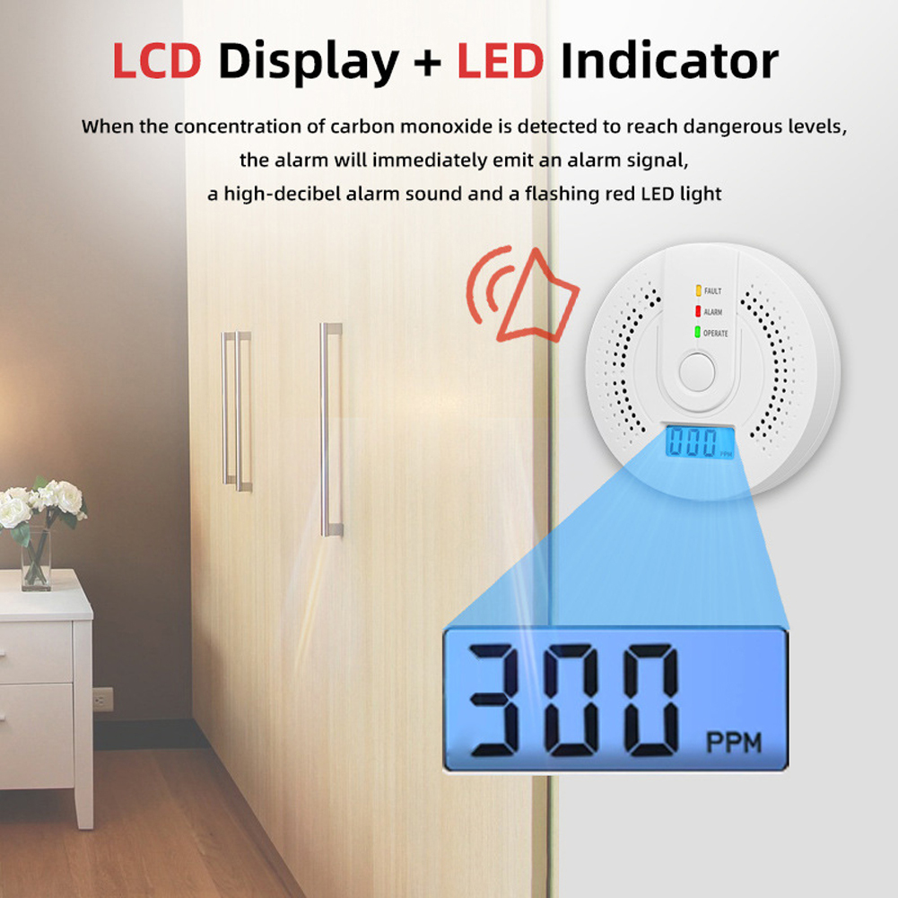 5-1PCS Digital Carbon Monoxide - огляд і ціна Smoke Detector Interconnected