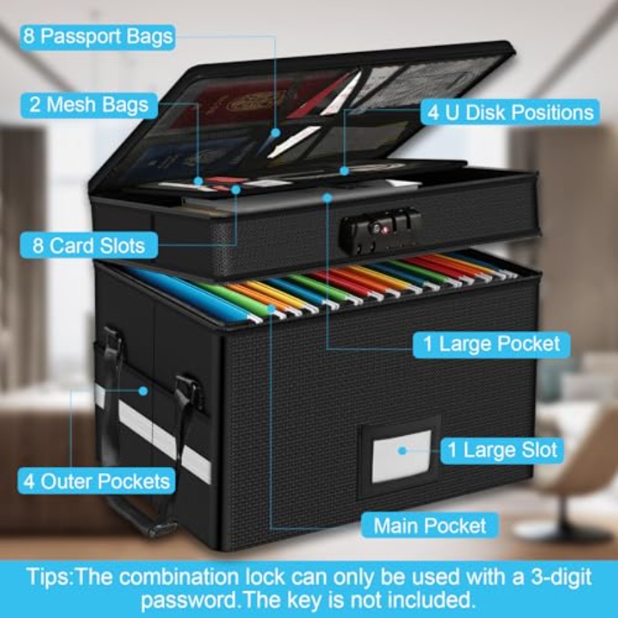Fireproof Document Box with Lo - огляд і ціна Fire Safe Document