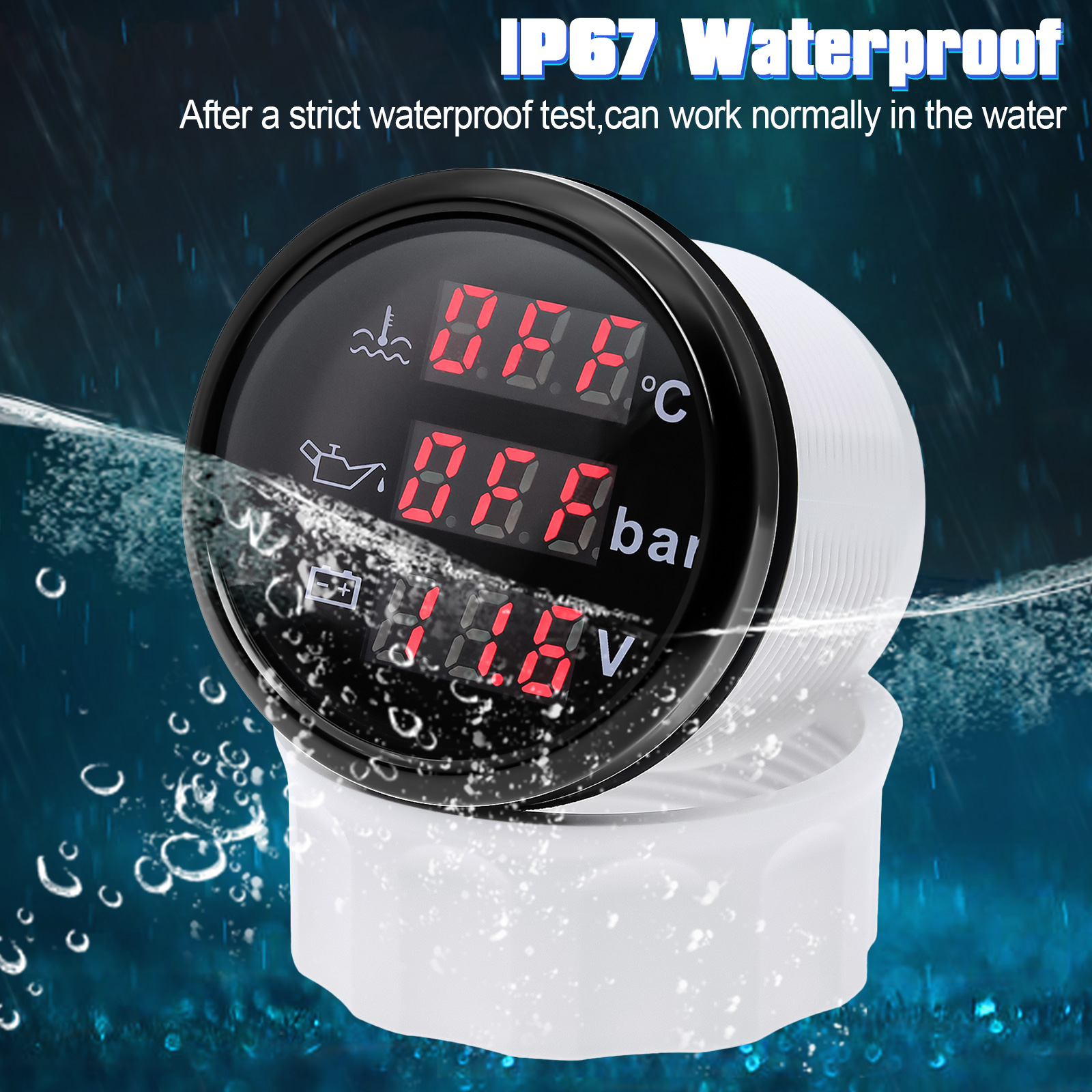 52mm Digital 3 In 1 Multi-Func - огляд і ціна Water Alarm Sensor