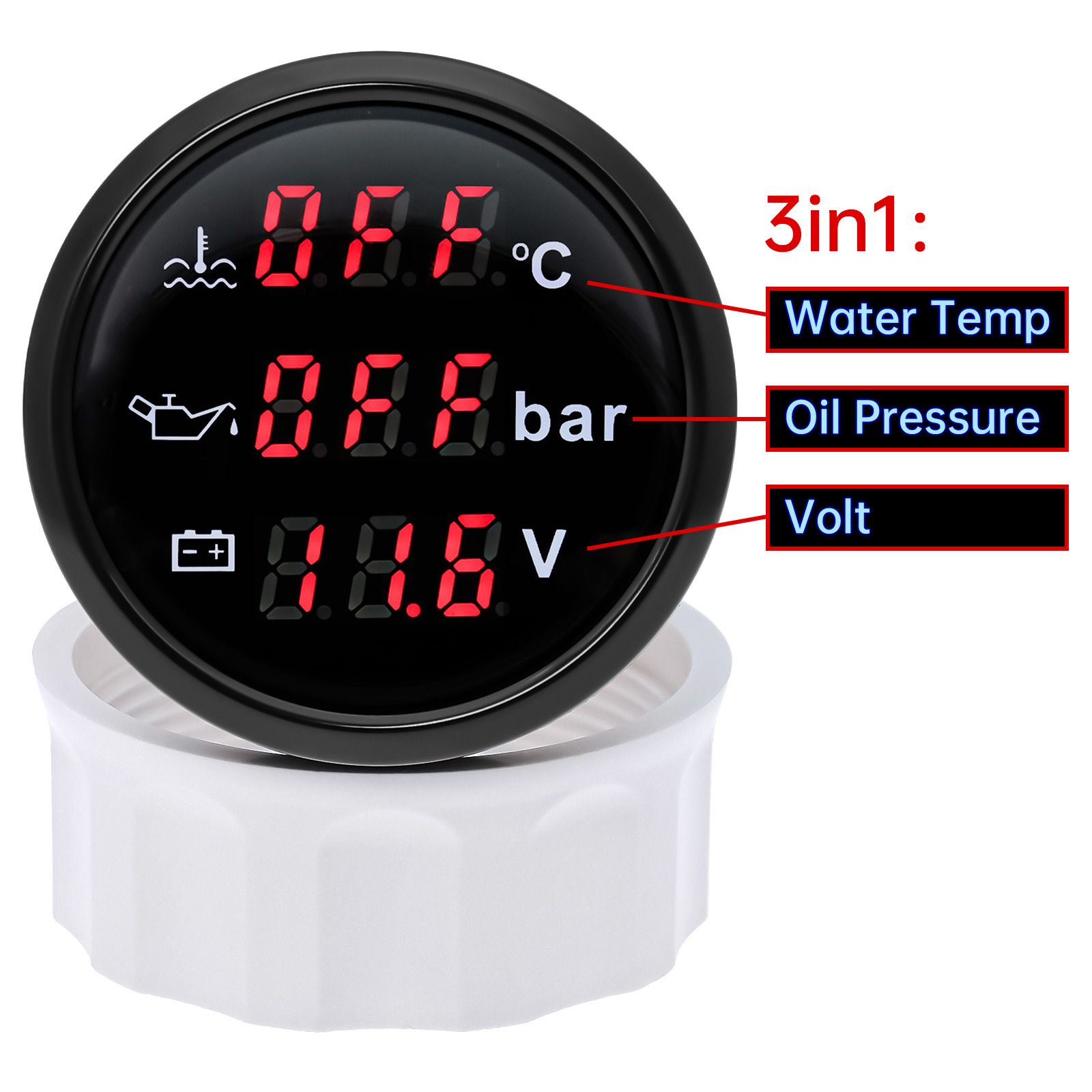 52mm Digital 3 In 1 Multi-Func - огляд і ціна Water Alarm Sensor