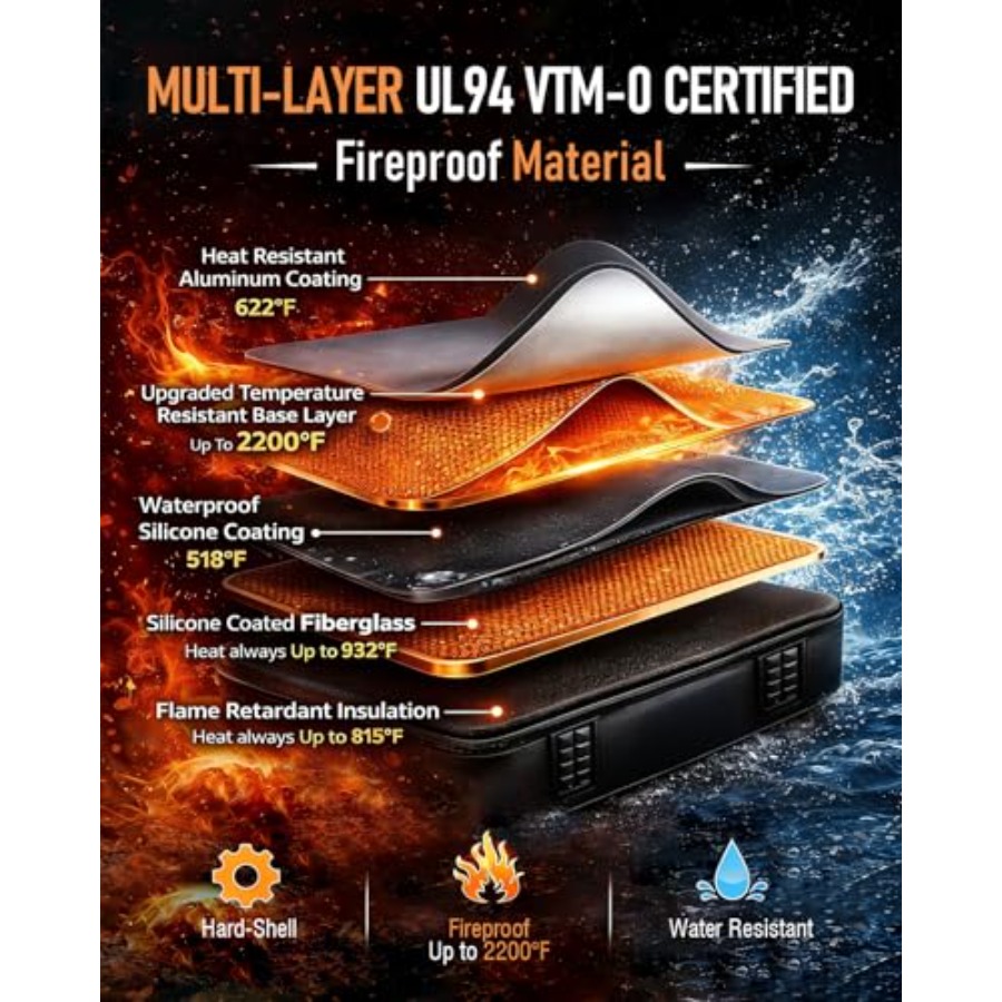 Fireproof Document Box - Hard- - огляд і ціна Fire Safe Document