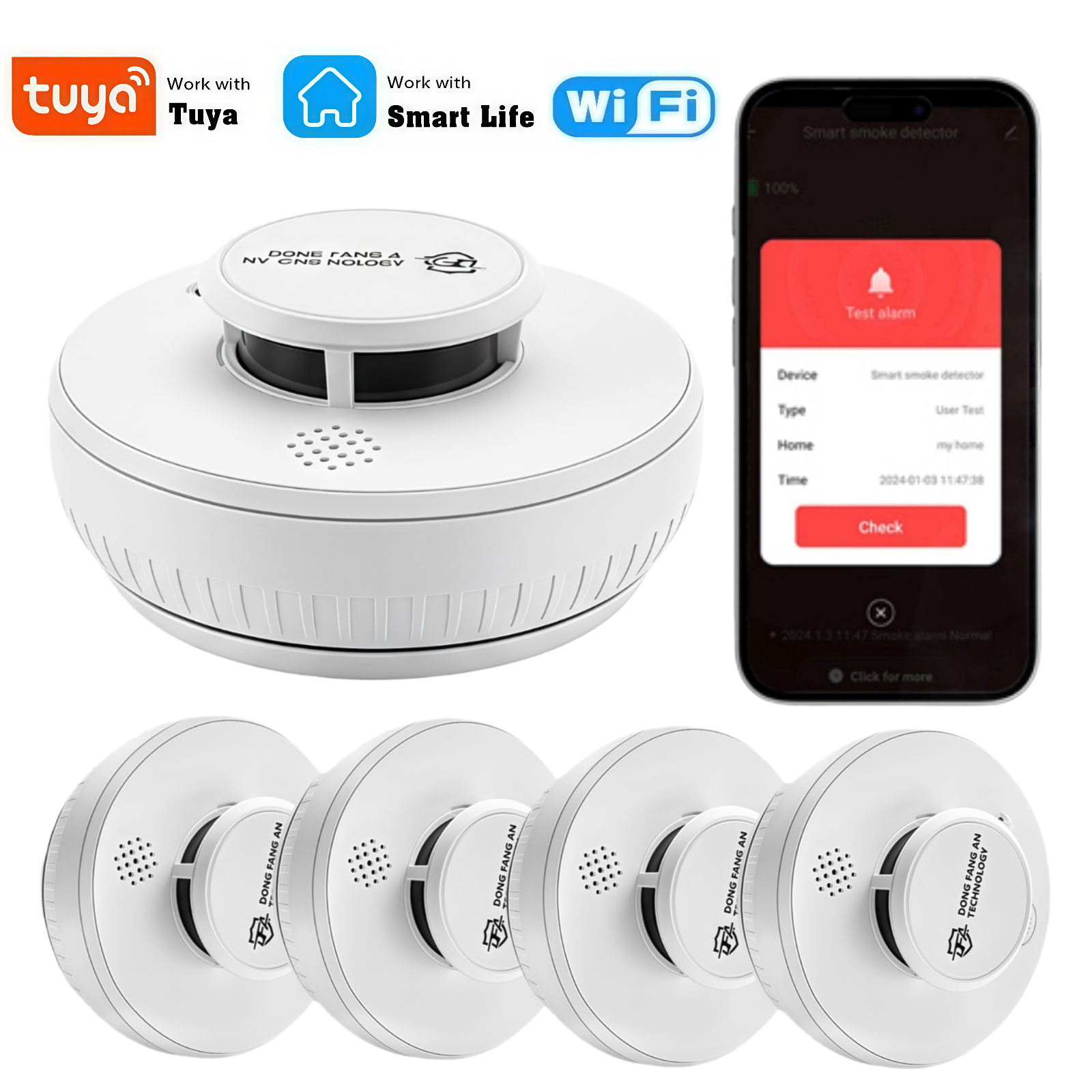DFA Wifi Smoke Detector 2 in1  - огляд і ціна Smoke Detector Interconnected