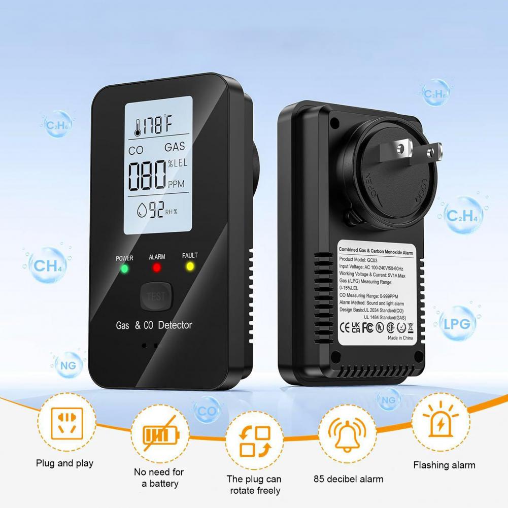 Natural Gas & Carbon Monoxide  - огляд і ціна Co Detector Plug