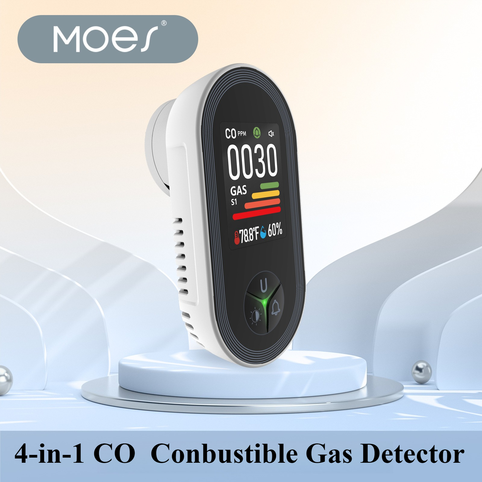MOES 4-in-1 Plug-in Gas Detect - огляд і ціна Co Detector Plug