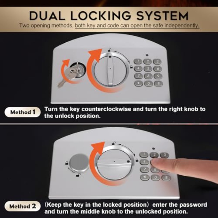 Portable Metal Safe Box with D - огляд і ціна Fire Safe Document