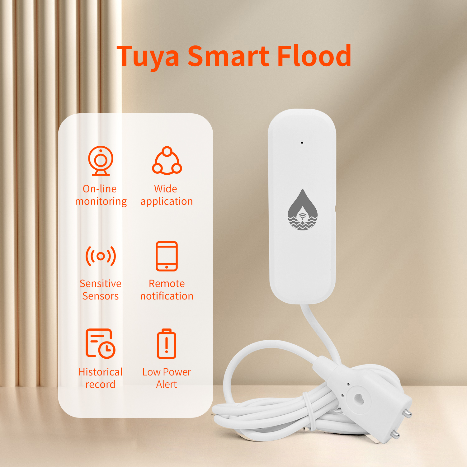 YFK Tuya WiFi Water Leakage Se - огляд і ціна Water Alarm Sensor