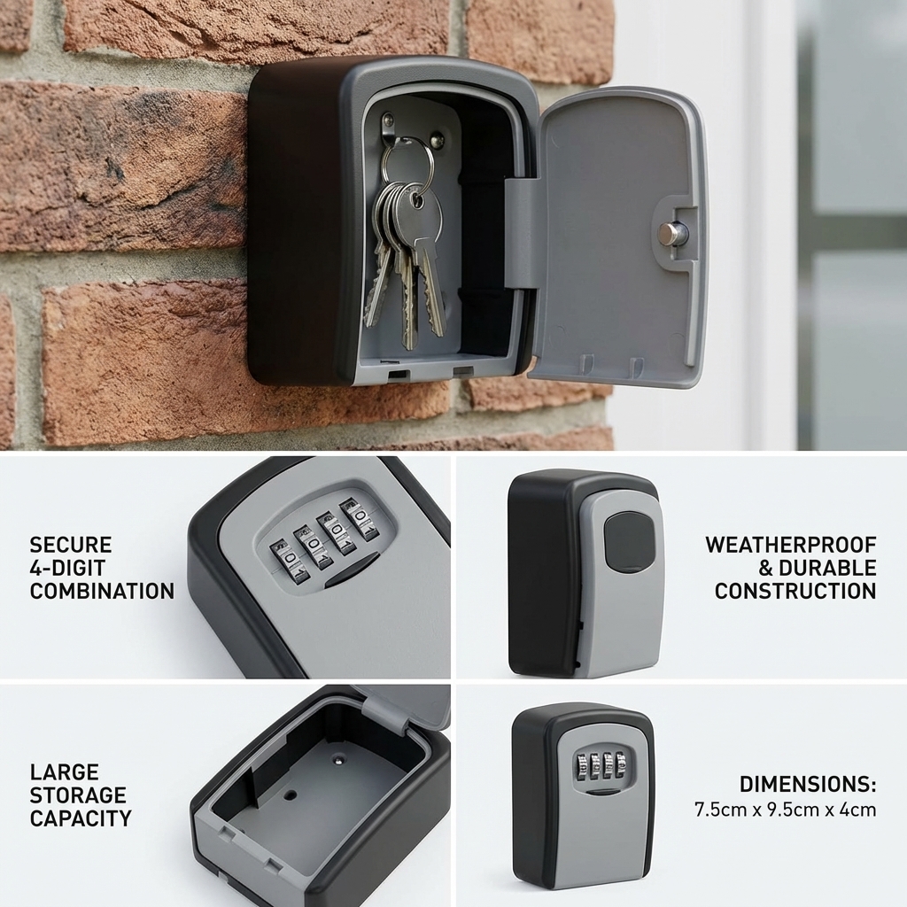 Wall Mount Key Lock Box with 4 - огляд і ціна Lockbox Key Secure