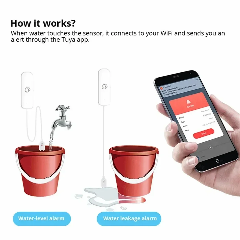 Tuya WiFi Water Sensor Leakage - огляд і ціна Water Alarm Sensor
