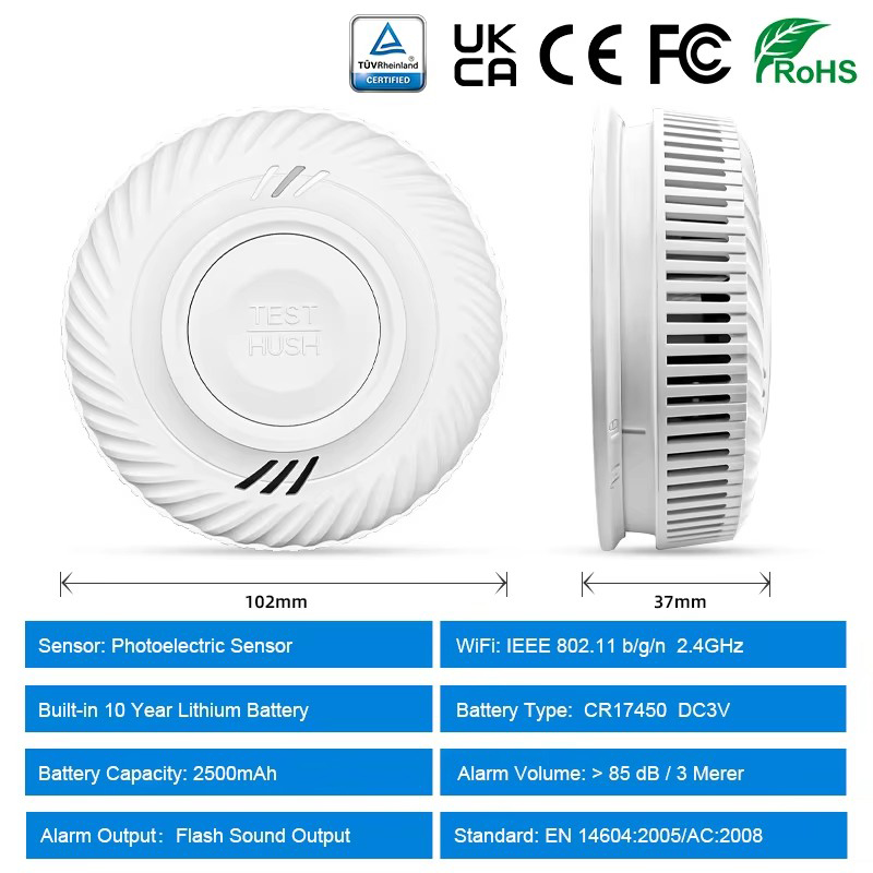WiFi Tuya Smart Smoke Detector - огляд і ціна Smoke Detector Interconnected