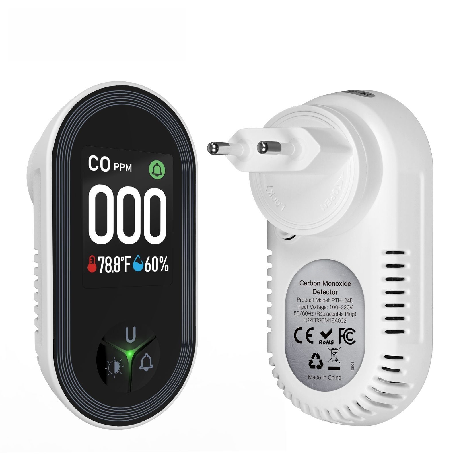 Carbon Monoxide Detector: 3-in - огляд і ціна Co Detector Plug