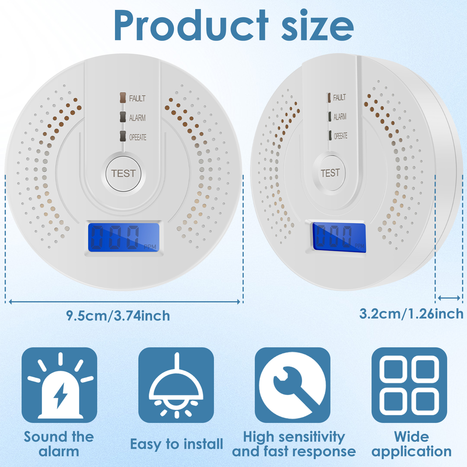 Independent CO Alarm Sensor Ca - огляд і ціна Smoke Detector Interconnected