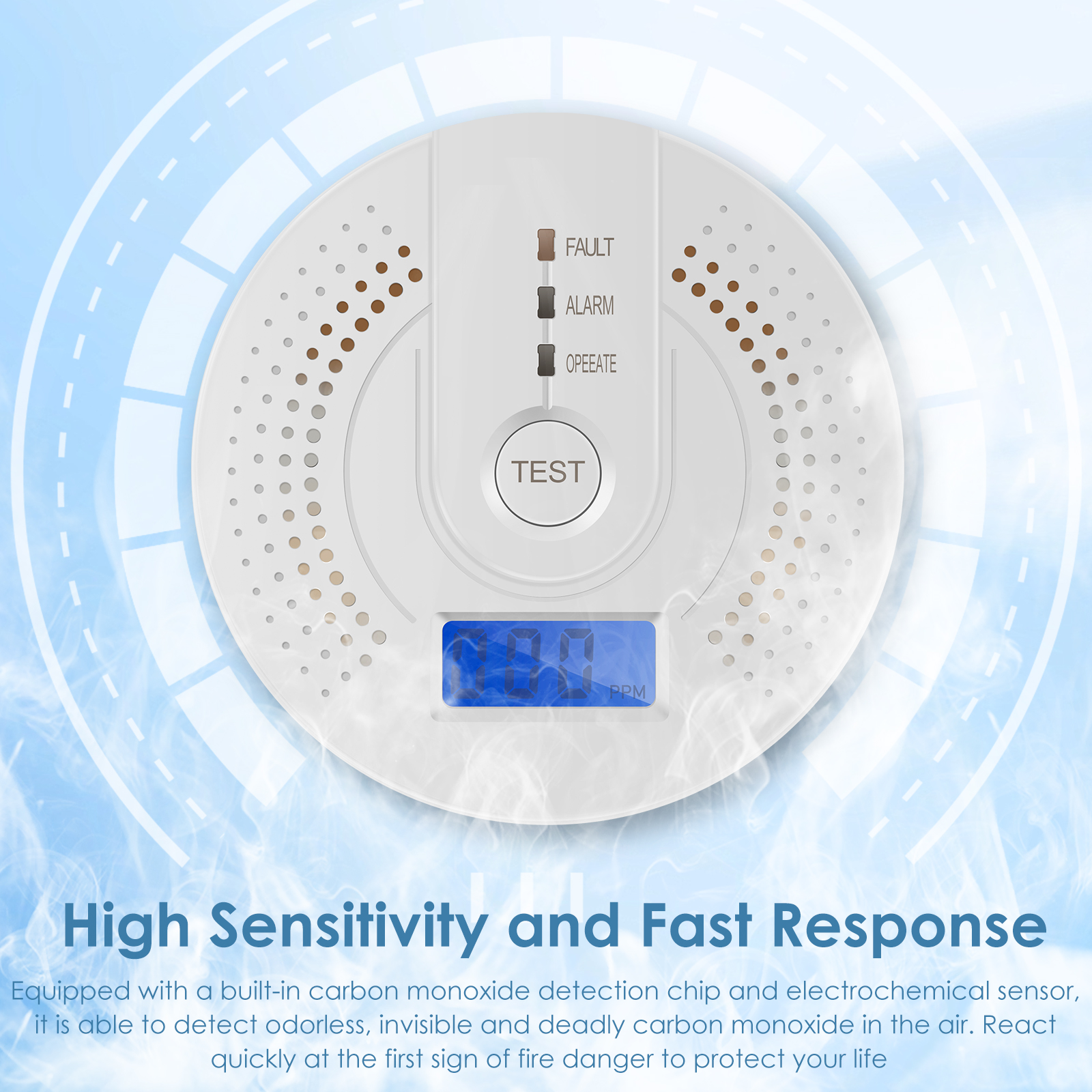 Independent CO Alarm Sensor Ca - огляд і ціна Smoke Detector Interconnected